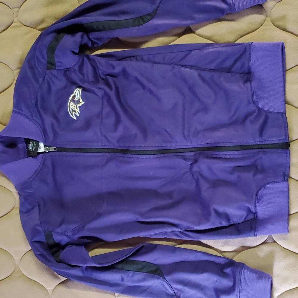 Youth med zip up ravens sweatshirt